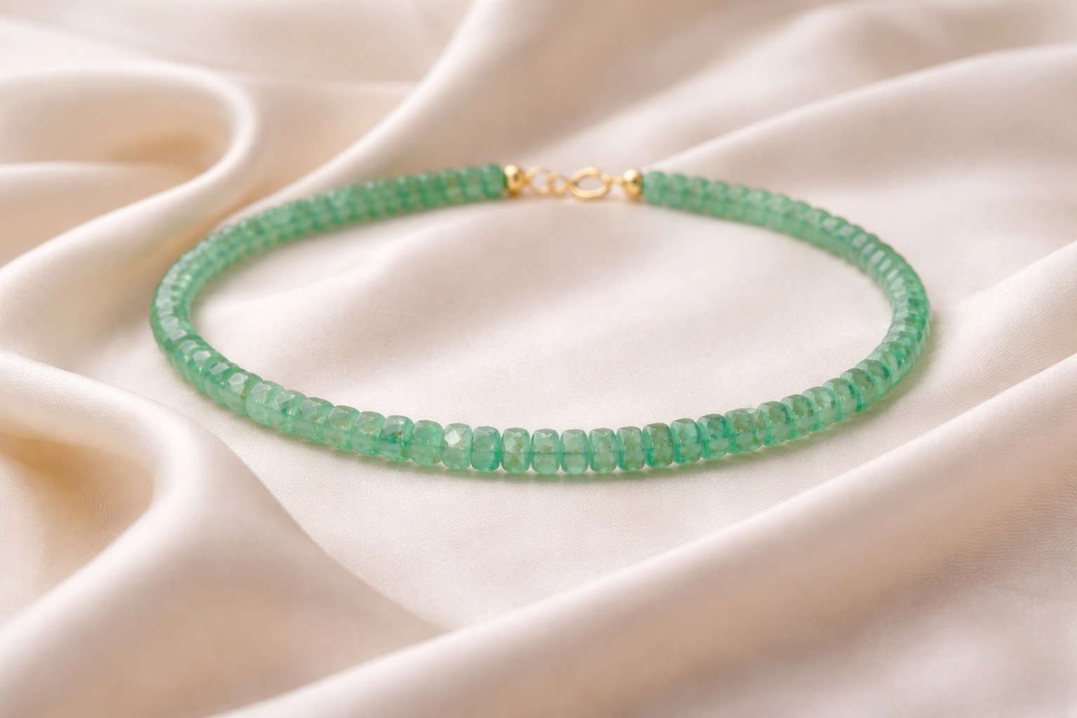 Bracciale Smeraldo Rondelle Sfaccettate