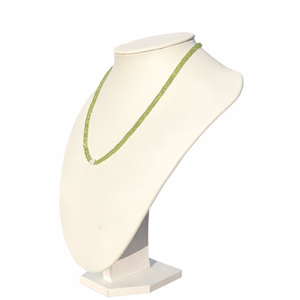 Collana Peridoto Rondelle con Perla d'Acqua Dolce