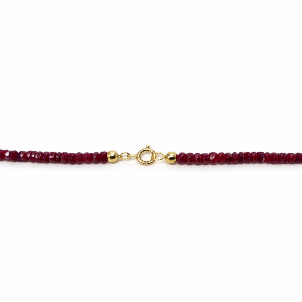 Collana Rubino con Perla d'Acqua Dolce