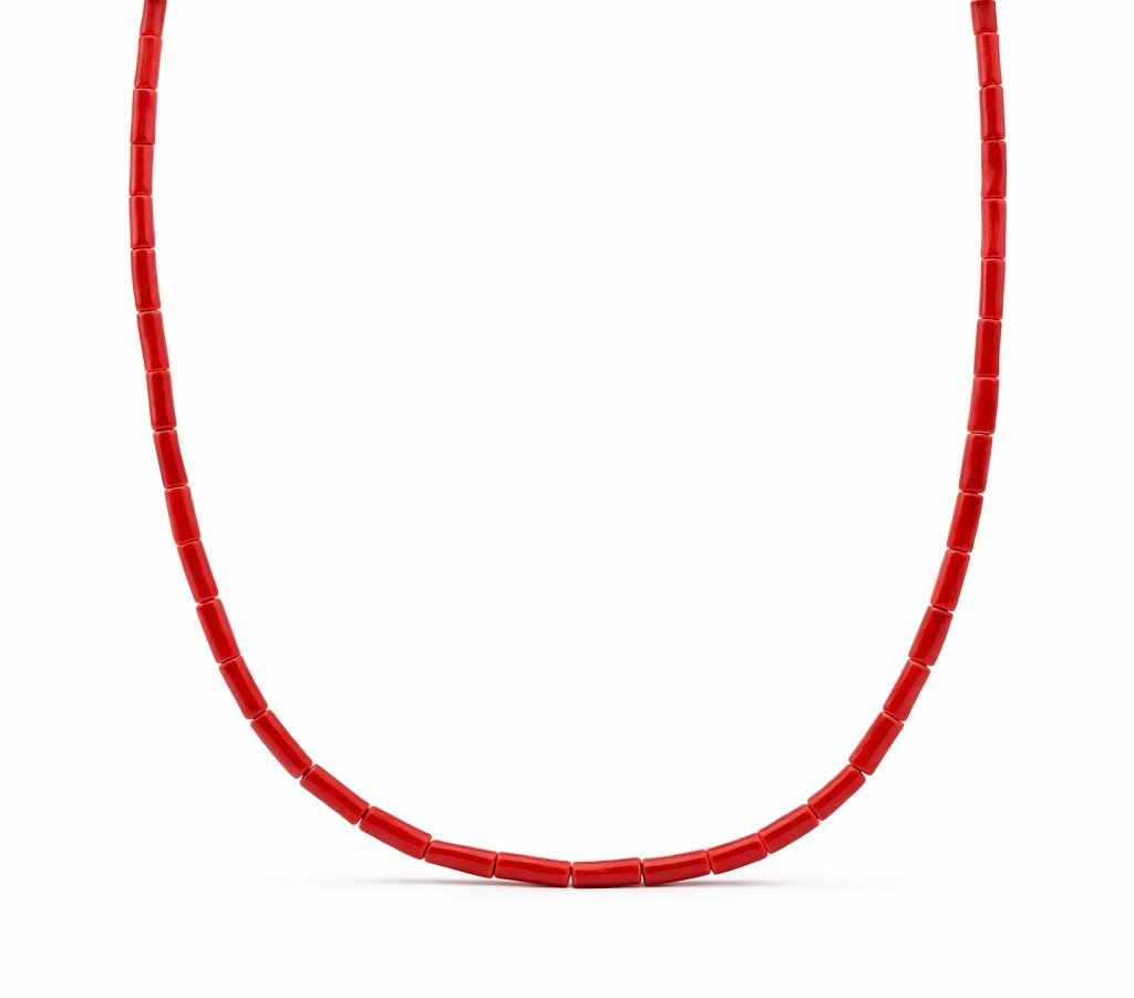 Collana Corallo Rosso Cilindri