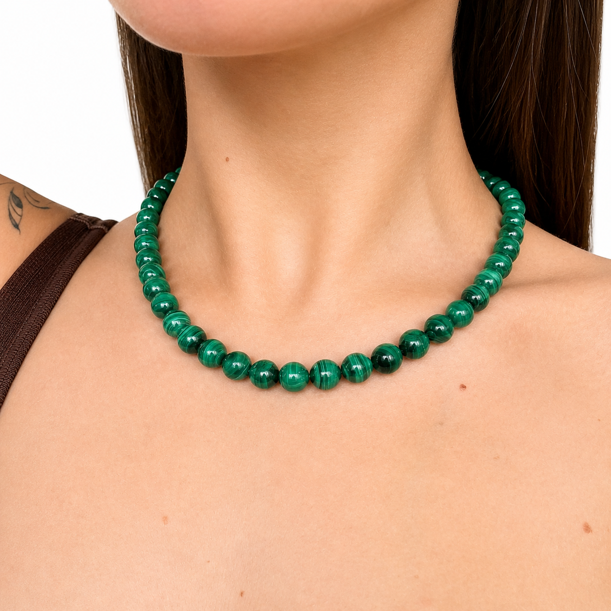Collana Malachite Sfere Grandi
