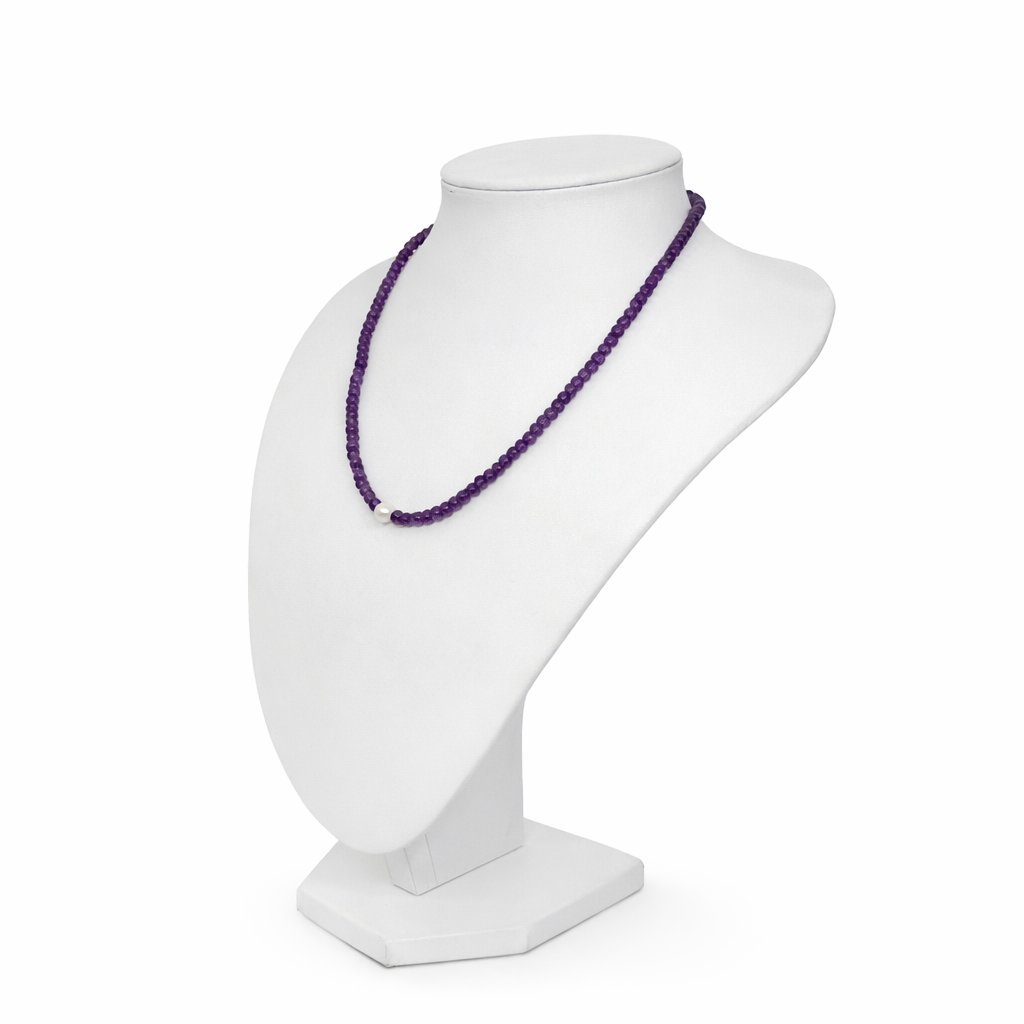 Collana Ametista con Perla d'Acqua Dolce Centrale