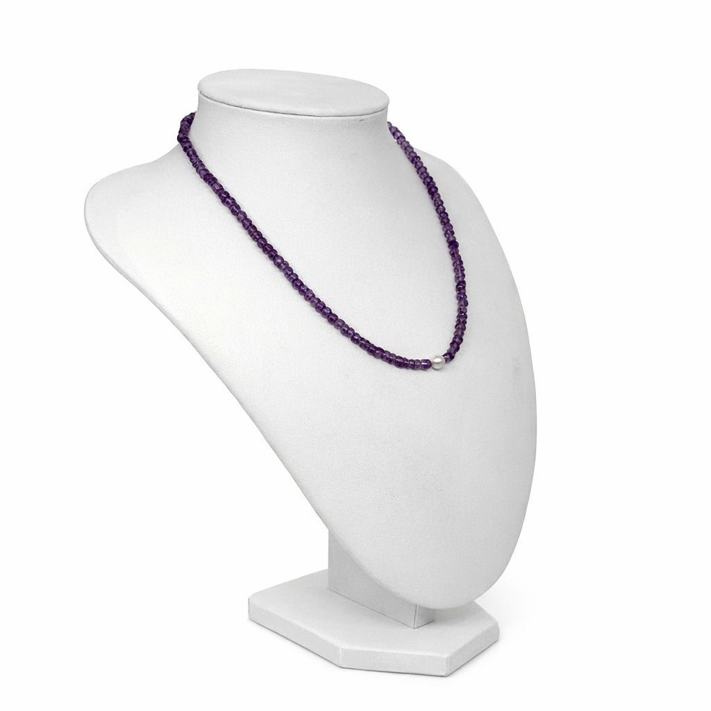 Collana Ametista con Perla d'Acqua Dolce Centrale