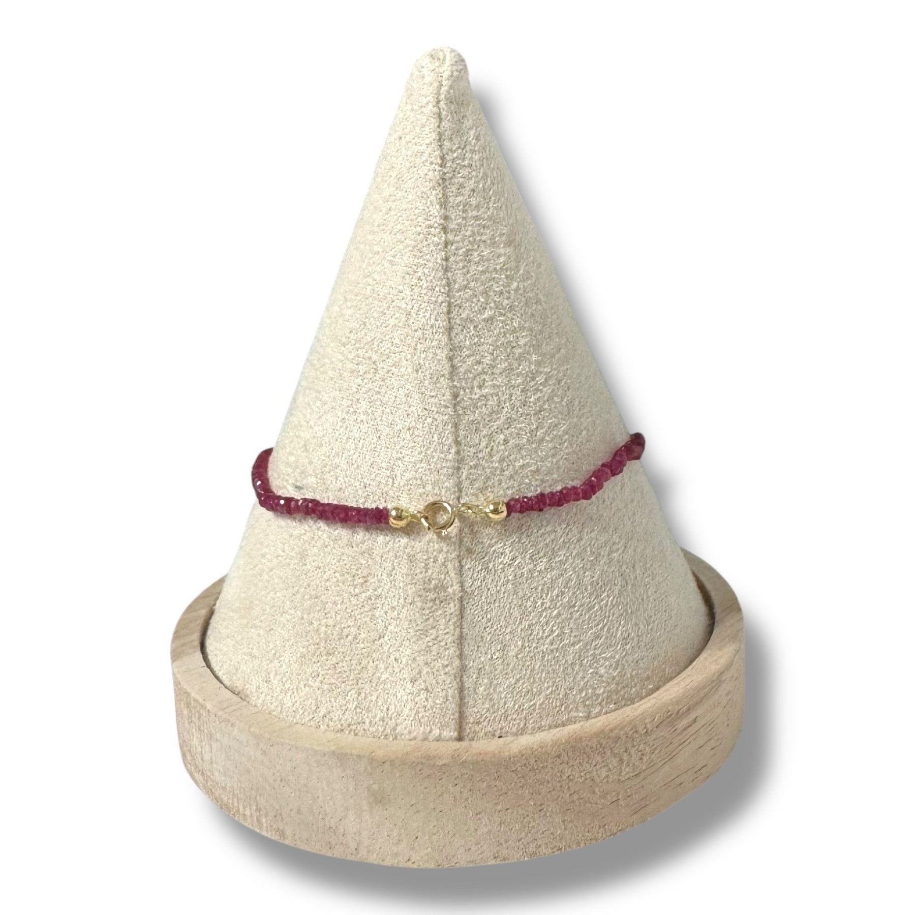 Bracciale Rubino Rondelle con Perla d'Acqua Dolce
