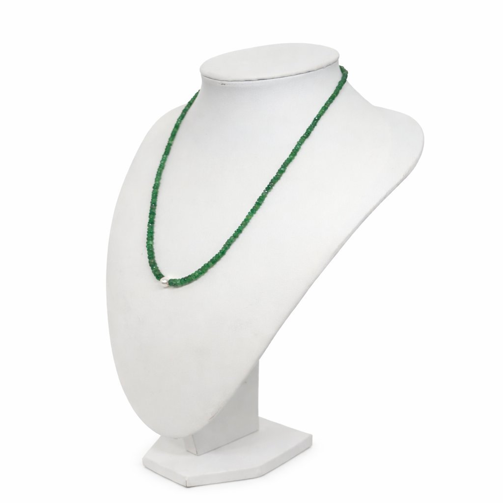 Collana Smeraldo Rondelle con Perla d'Acqua Dolce