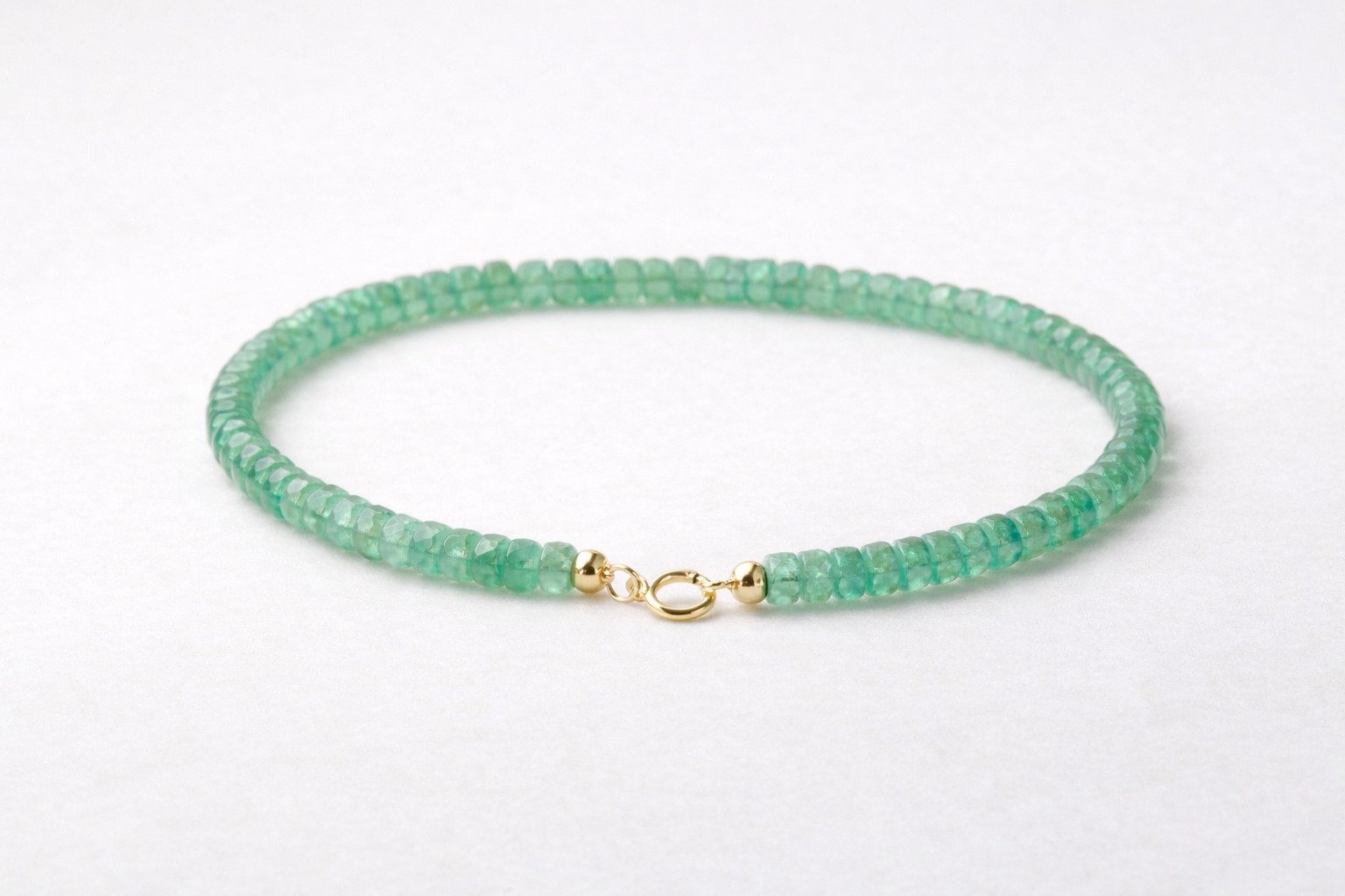 Bracciale Smeraldo Rondelle Sfaccettate