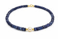Bracciale Zaffiro Blu Rondelle con Perla d'Acqua Dolce