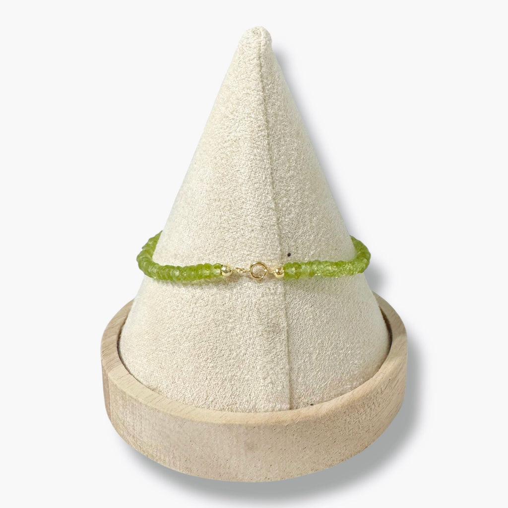 Bracciale Peridoto Rondelle con Perla d'Acqua Dolce