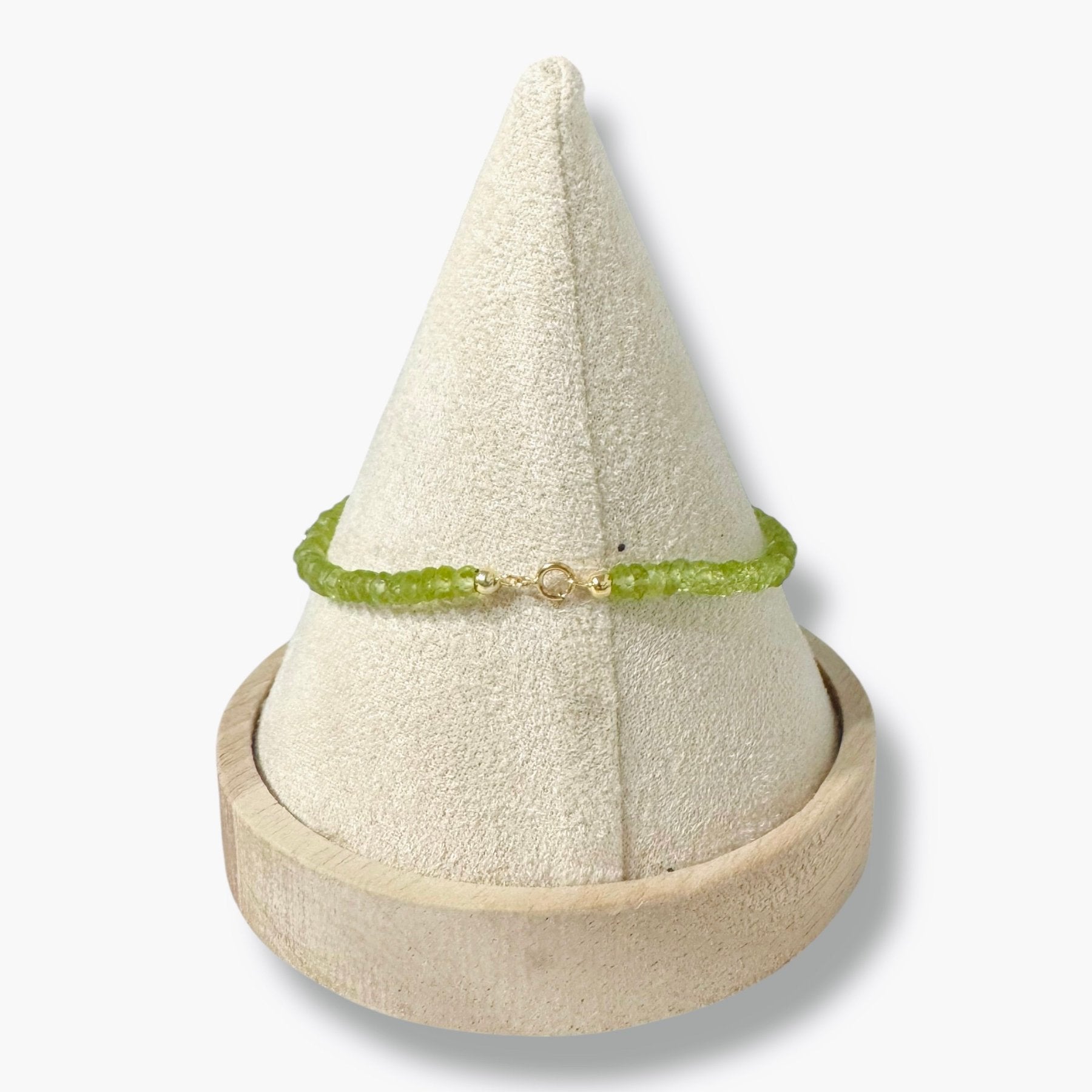 Bracciale Peridoto Rondelle con Perla d'Acqua Dolce