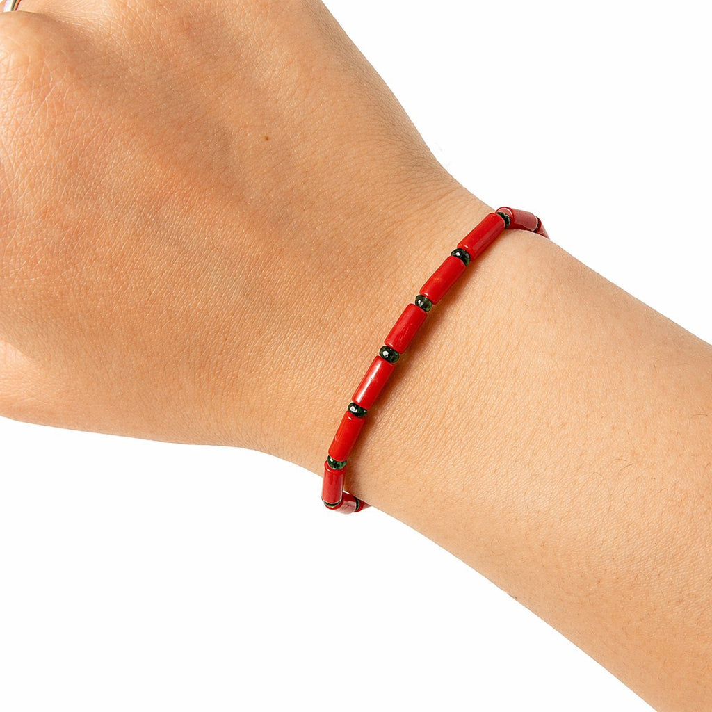 Bracciale Corallo & Smeraldo