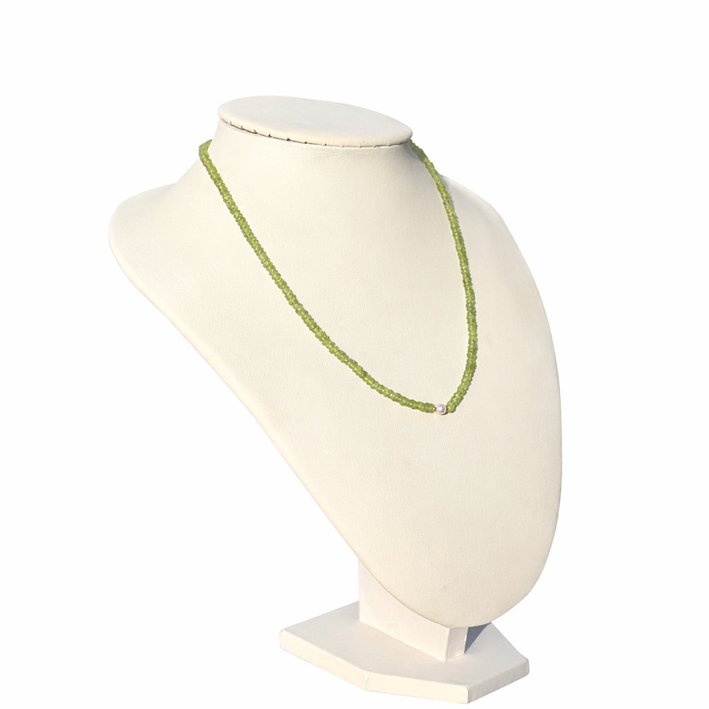 Collana Peridoto Rondelle con Perla d'Acqua Dolce