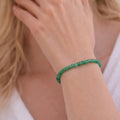 Bracciale Smeraldo Rondelle Sfaccettate