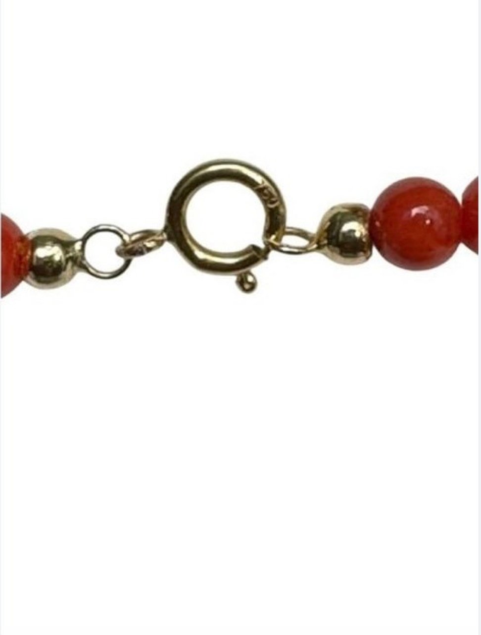 Collana Corallo Rosso Perline Lisce