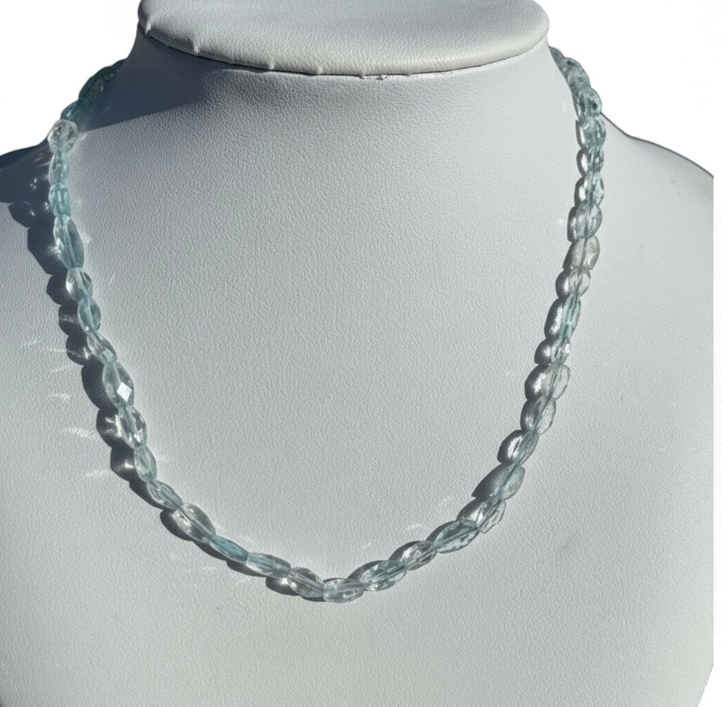 Collana Acquamarina Sfaccettata