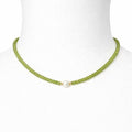Collana Peridoto Rondelle con Perla d'Acqua Dolce