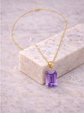 Collana Pendente Ametista Taglio Smeraldo