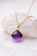 Collana Pendente Ametista Rombo