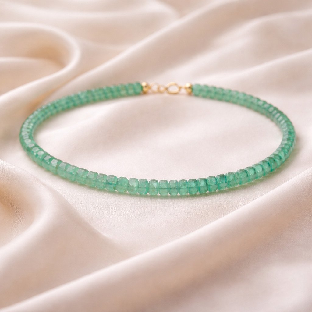 Bracciale Smeraldo Rondelle Sfaccettate