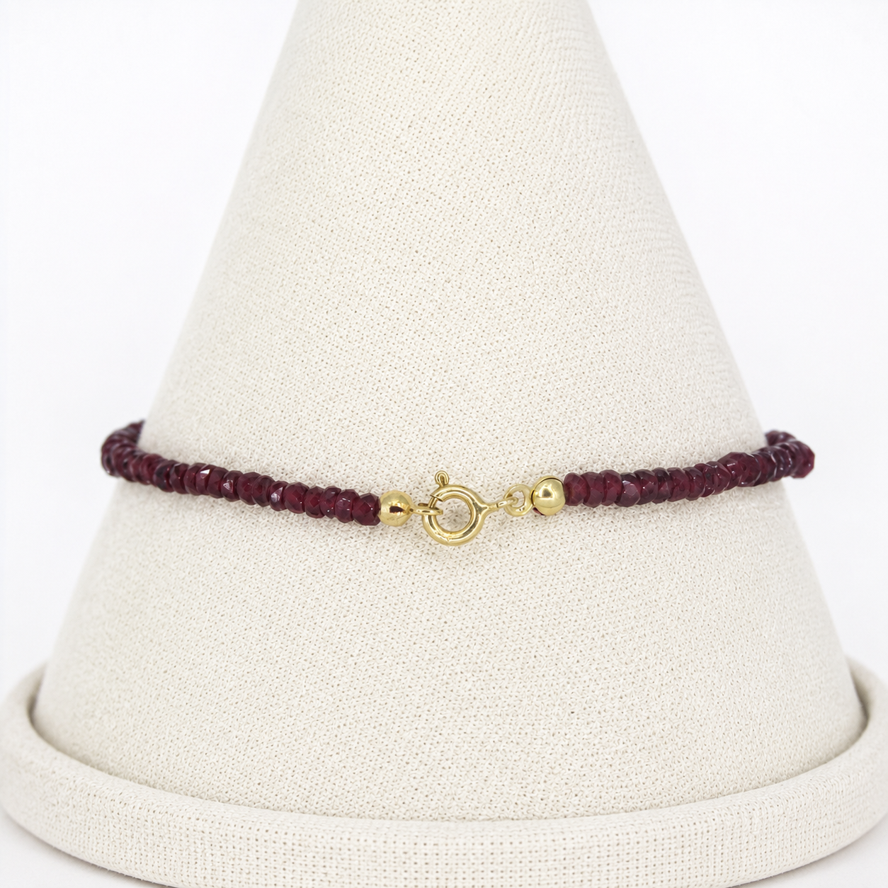 Bracciale Rubino Rondelle Sfaccettate