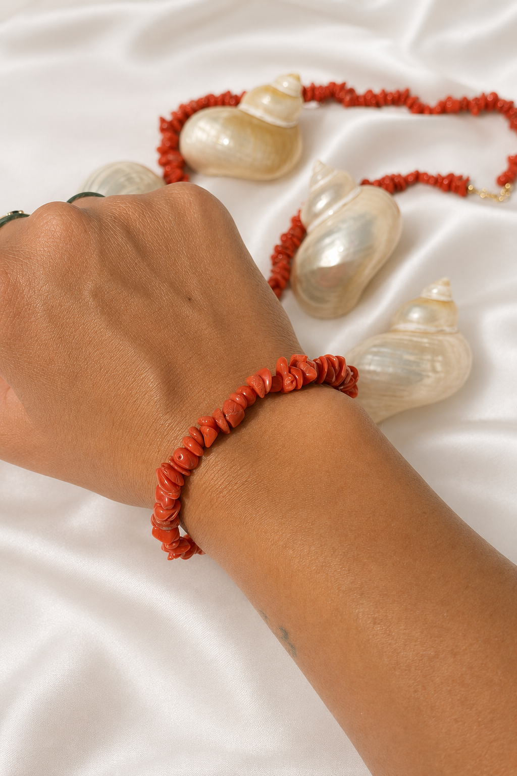 Bracciale in Argento 925 e Corallo
