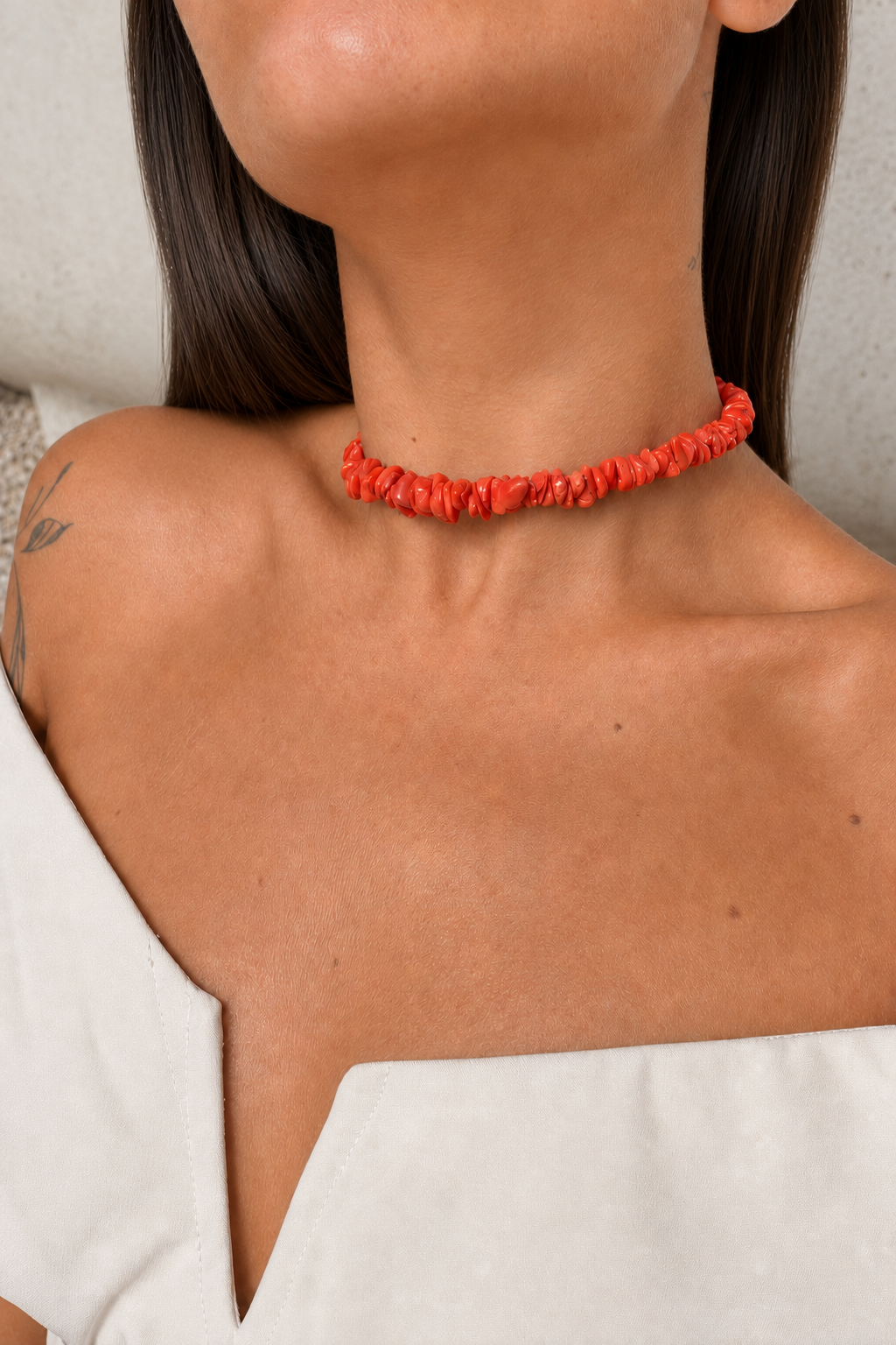 Collana in Argento 925 e Corallo