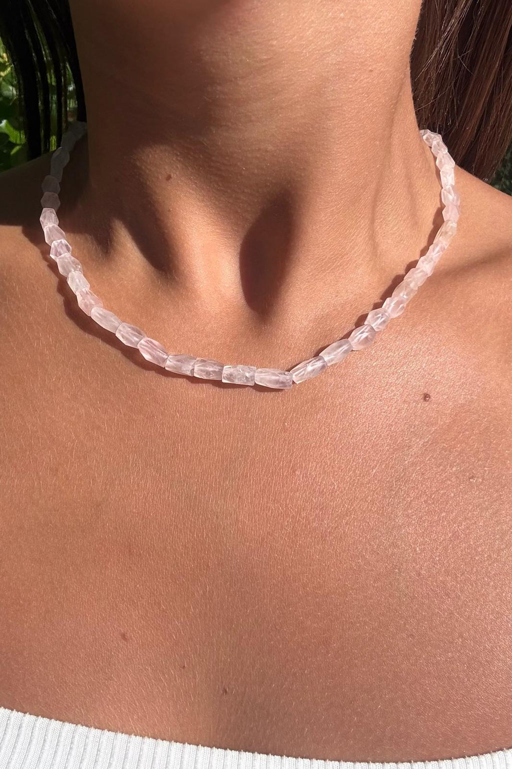 Collana Quarzo Rosa