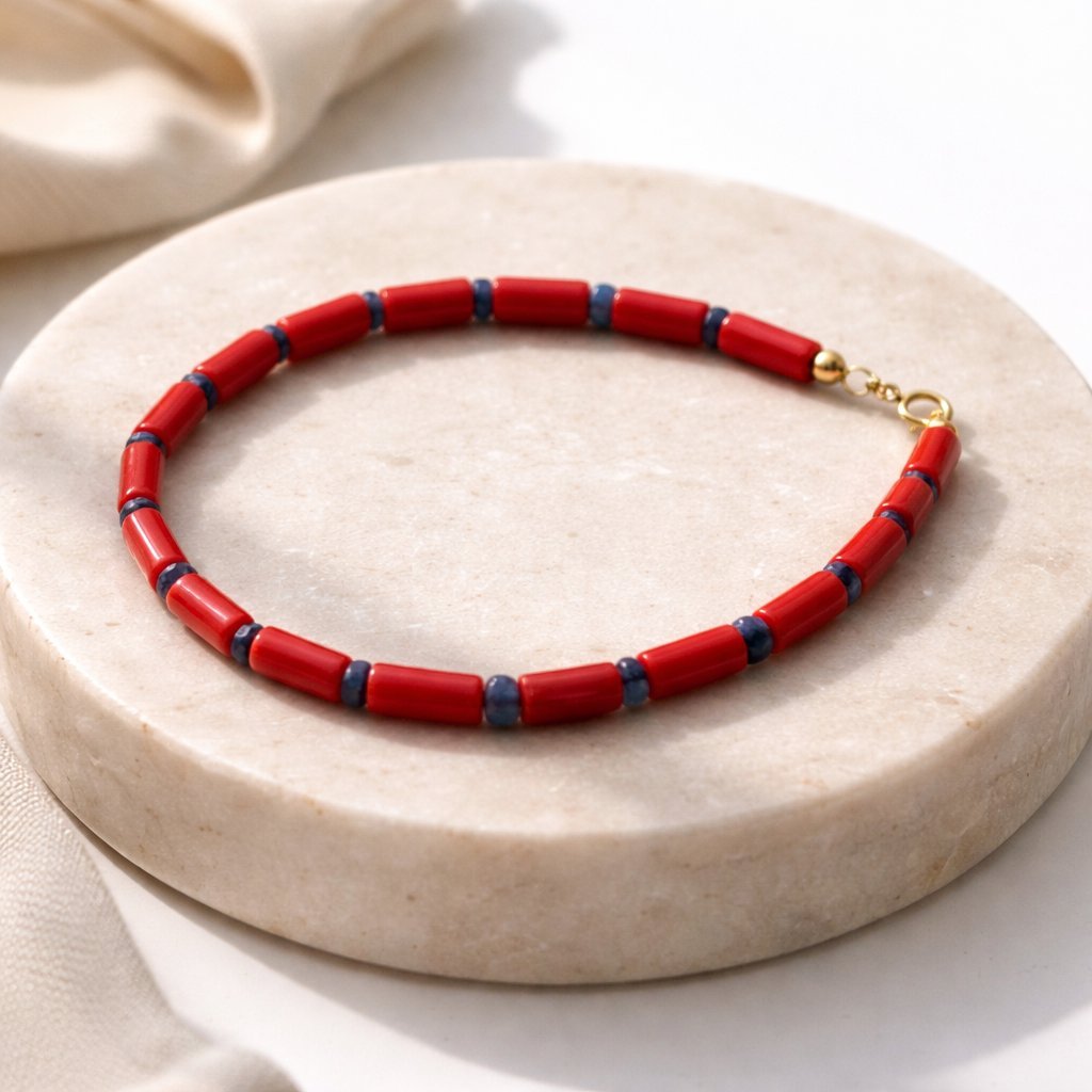 Bracciale Corallo & Zaffiro