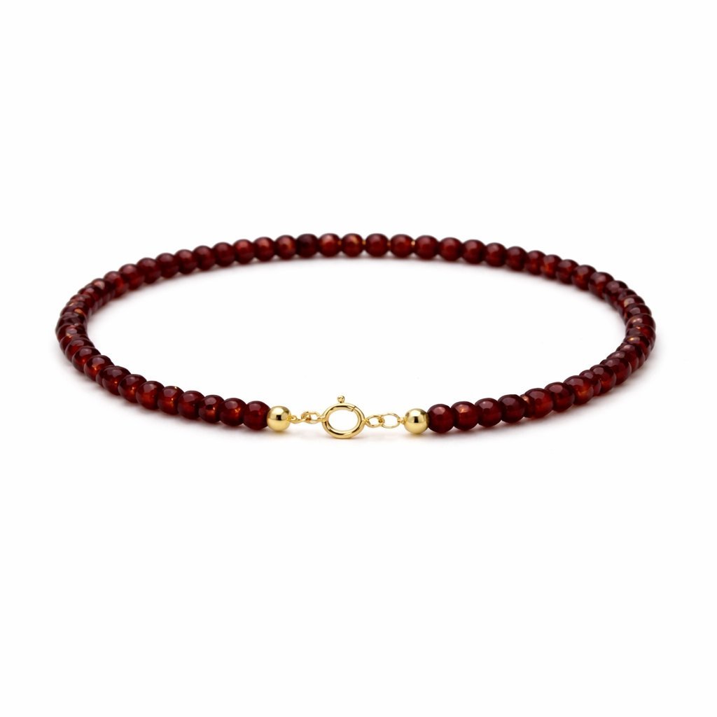 Bracciale Granato Microperline Sfaccettate