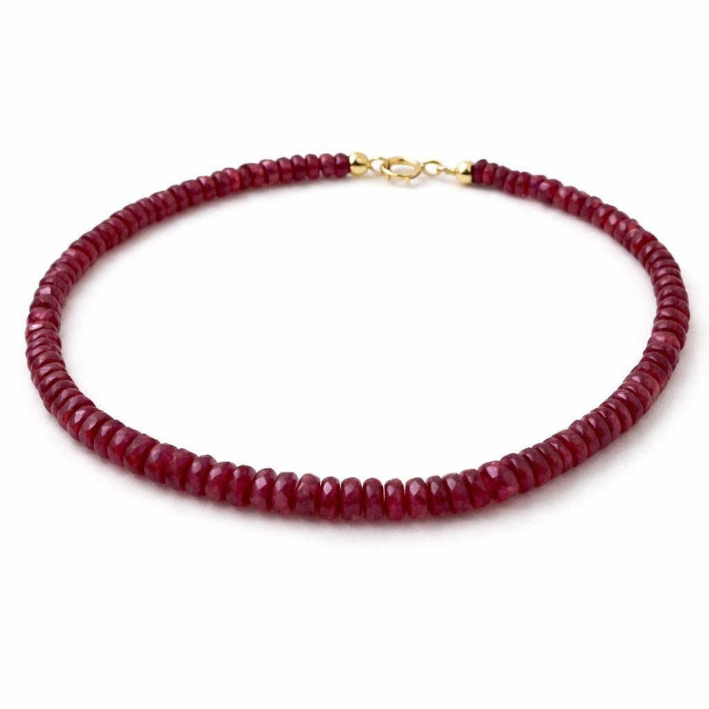 Bracciale Rubino Rondelle Sfaccettate