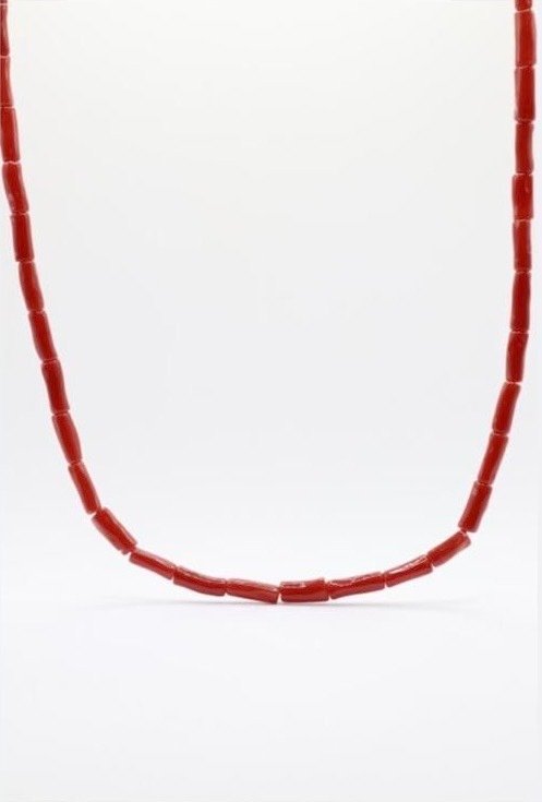 Collana Corallo Rosso Cilindri