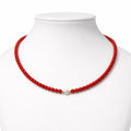 Collana Corallo Rosso con Perla d'Acqua Dolce