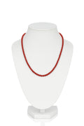 Collana Corallo Rosso Perline Lisce