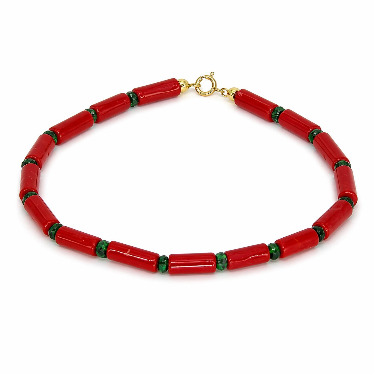 Bracciale Corallo & Smeraldo