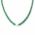 Collana Smeraldo Rondelle con Perla d'Acqua Dolce